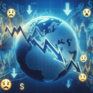 Los mercados globales padecen por el retorno de la "r-word": recesión. Acciones en baja, Nikkei cae un 12%. Inversores inquietos buscan refugio en oro.